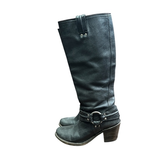 Frye Carmen Harness Boots in Black - Picture 6 of 12